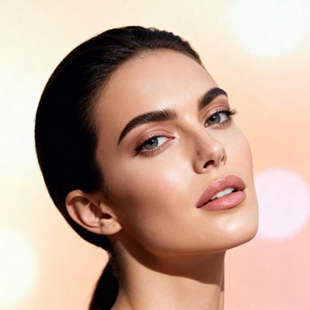 Professional model headshot with striking features and natural lighting