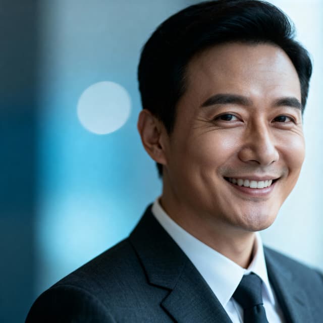 Professional LinkedIn headshot with confident smile and business attire