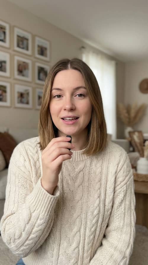 Cozy Living Room Portrait of a Young Woman