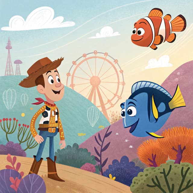 Enchanting children's book illustration with whimsical characters and magical storytelling, colorful storybook art perfect for young readers, charming narrative illustration style with imaginative details, heartwarming picture book aesthetic suitable for publishing