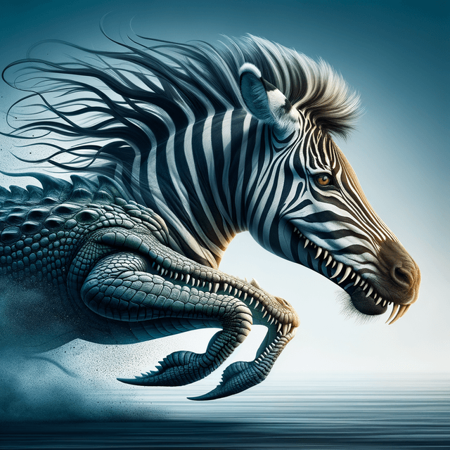 Creative fusion artwork combining multiple elements or creatures, imaginative hybrid design blending different visual concepts, surreal mashup illustration with seamless integration, unique composite image perfect for creative expression and artistic experimentation