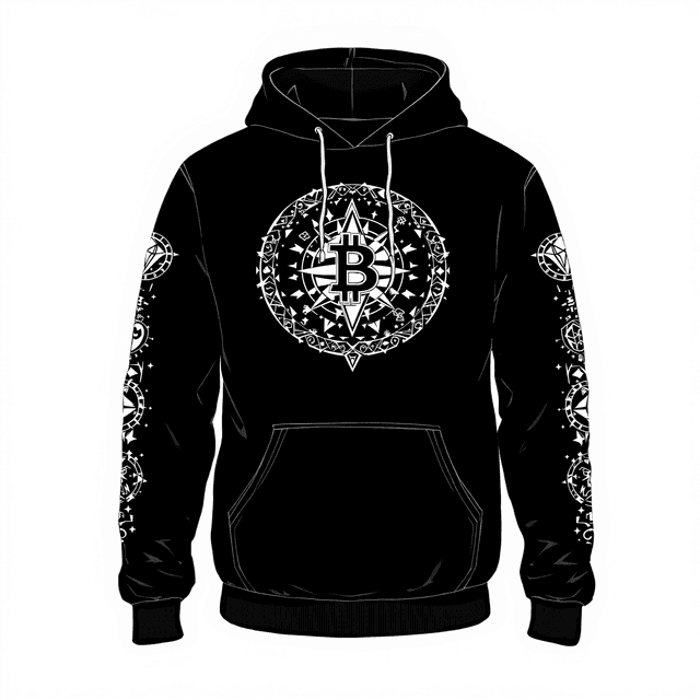 Trendy hoodie design with contemporary streetwear styling, bold graphics or artistic elements on front or back, urban fashion aesthetic with modern typography, comfortable casual design suitable for apparel mockup and production