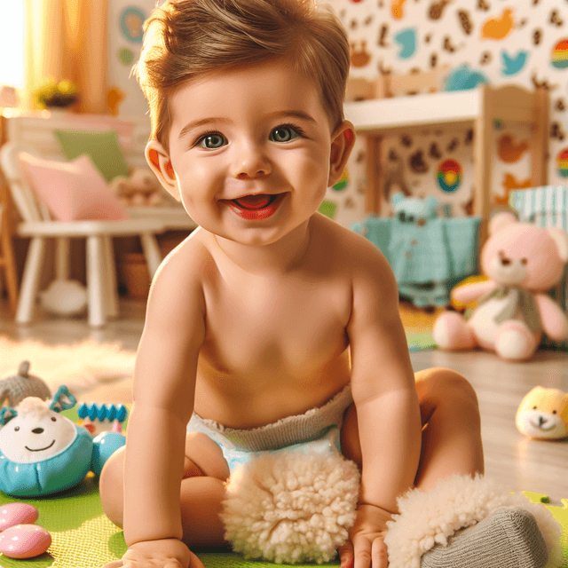 Adorable baby portrait with cherubic features and innocent expression, sweet infant photography capturing pure joy and wonder, soft lighting and gentle atmosphere perfect for nursery art, heartwarming baby illustration suitable for family keepsakes and announcements